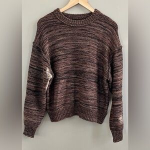 UGG Avianna Crewneck Brown Wool Blend Sweater size large